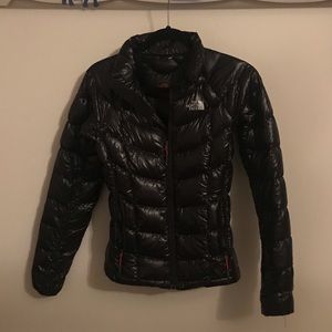 Black north Face puffer coat.